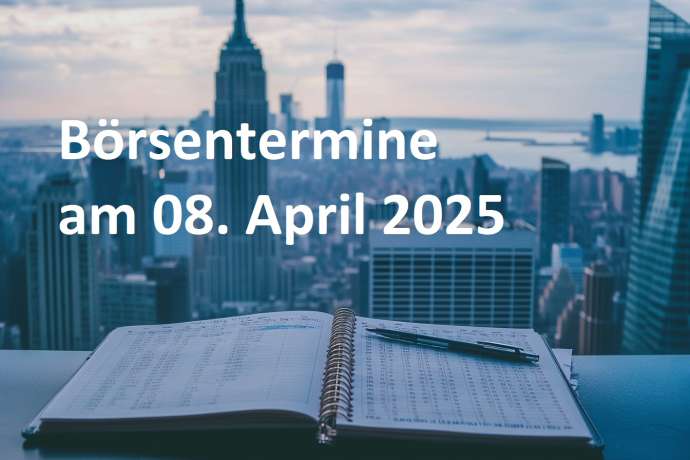 Tagesvorschau 08. April: Wichtige Termine aus der Wirtschaft und Finanzwelt