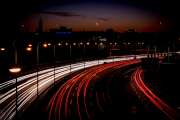 Autobahn bei Nacht
