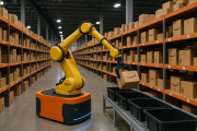 Roboter sortiert Waren