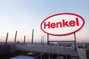 Henkel-Logo am Standort in Düsseldorf