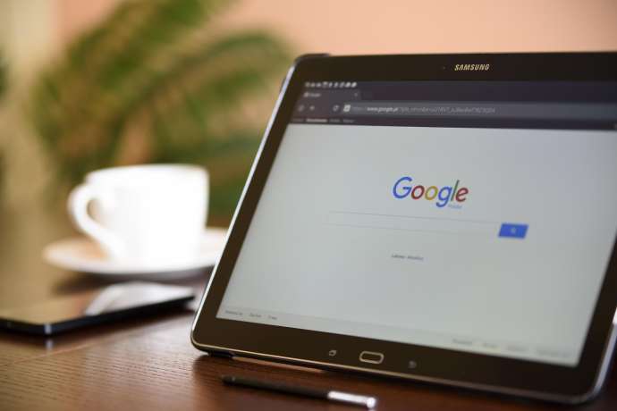 Google auf Samsung Tablet