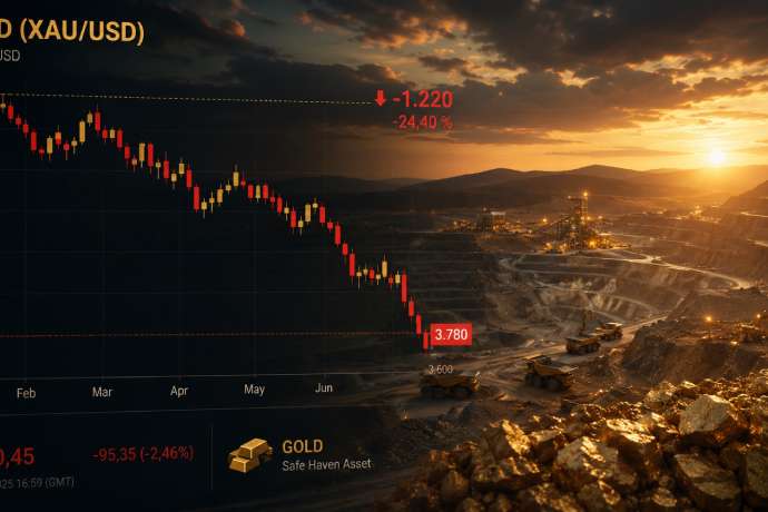 Gold vor Rutsch auf 3&period;800 US-Dollar&colon; Barrick Mining &ndash; K&ouml;nnte dramatisch f&uuml;r die Aktie werden