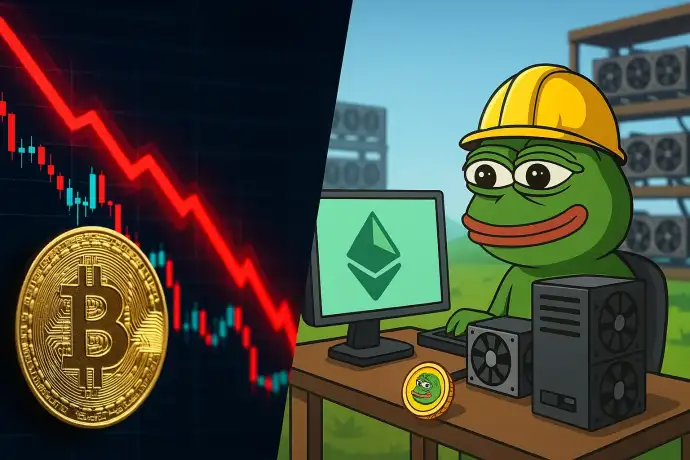 Bitcoin crasht massiv &ndash; Mining unter Druck&comma; neue Mining-Alternative mit PepeNode