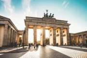 Berlin cityscape at sunset - Brandenburg Gate