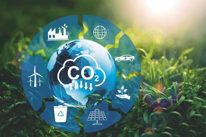 Reduce CO2 emission. Sustainable development concept. Renewable energy-based green businesses can limit climate change and global warming