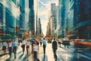 commerce city business background illustration economy growth, development innovation, entrepreneurship investment commerce city business background