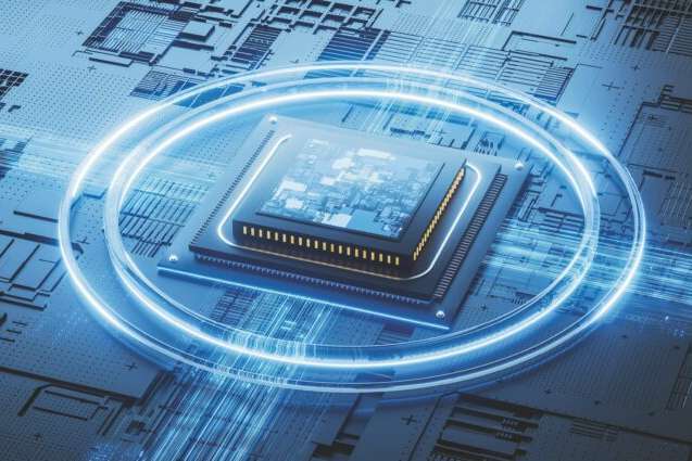 3d illustration Technology Smart motherboard chip creative map