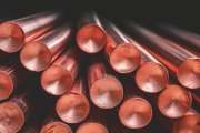 Copper pipes and sheet production. World prices for copper metal. Copper on the global metals market and mining market. Sheet metal in Metal industry
