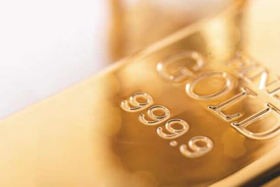 Close up of fine gold bullion