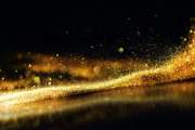 glitter lights grunge background, gold glitter defocused abstract Twinkly Lights Background.