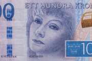 World money collection. Fragments of Sweden money.