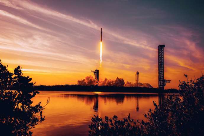 A SpaceX Falcon 9 rocket carrying the company's Dragon spacecraft is launched on NASA’s SpaceX Crew-10 mission to the International Space Station with NASA astronauts Anne McClain and Nichole Ayers, JAXA (Japan Aerospace Exploration Agency) astronaut Takuya Onishi, and Roscosmos cosmonaut Kirill Peskov onboard, Friday, March 14, 2025, from NASA's Kennedy Space Center in Florida. NASA’s SpaceX Crew-10 mission is the tenth crew rotation mission of the SpaceX Dragon spacecraft and Falcon 9 rocket t