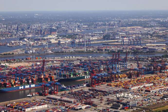 Containerterminal im Hafen Hamburg