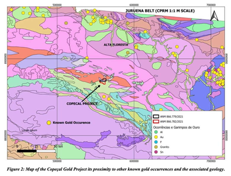 A map of the gold mining project
AI-generated content may be incorrect.