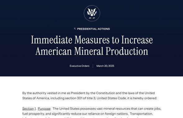 Trump Invokes War Powers to Boost Production of Rare Earths and Other Critical Minerals, Accelerating Project Launches and Financing - Shanghai Metal Market