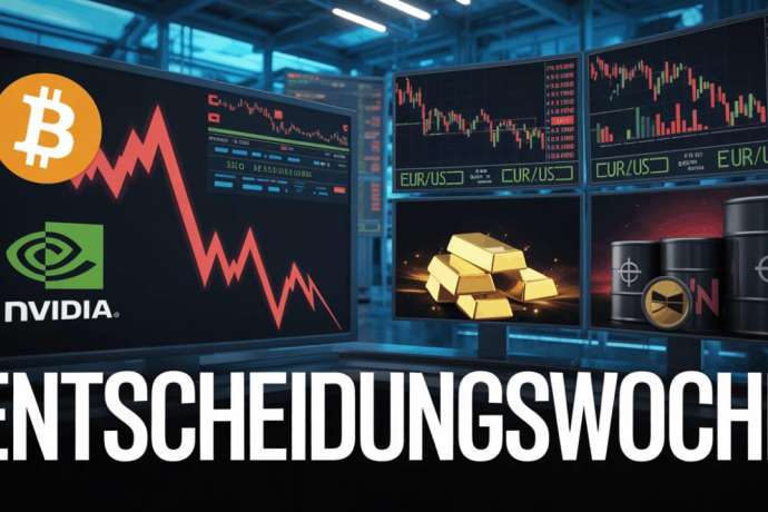 B&ouml;rse Live&colon; Bitcoin-Crash & Nvidia-Showdown&colon; Die Entscheidungswoche