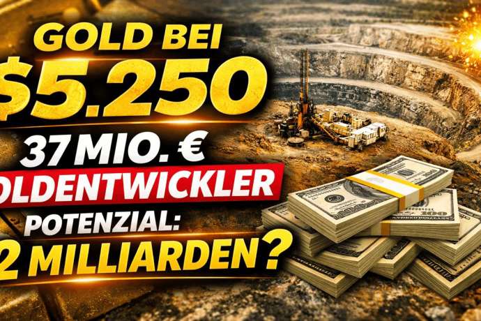 Gold bei &dollar;5&period;250 &ndash; Dieser 37-Mio&period;-&euro;-Goldentwickler sitzt auf einem m&ouml;glichen &dollar;2-Milliarden-Projekt&excl;&excl;