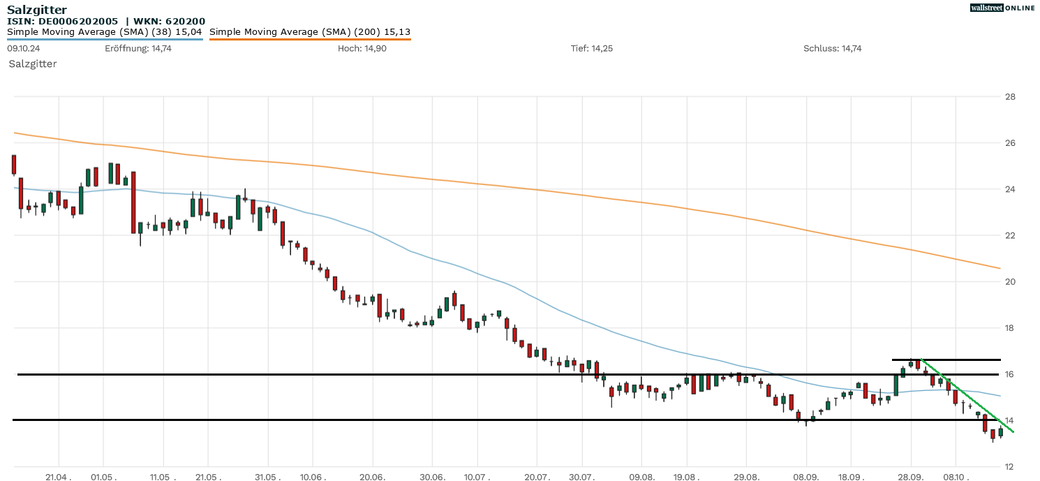 Salzgitter-Aktie in der Chartanalyse