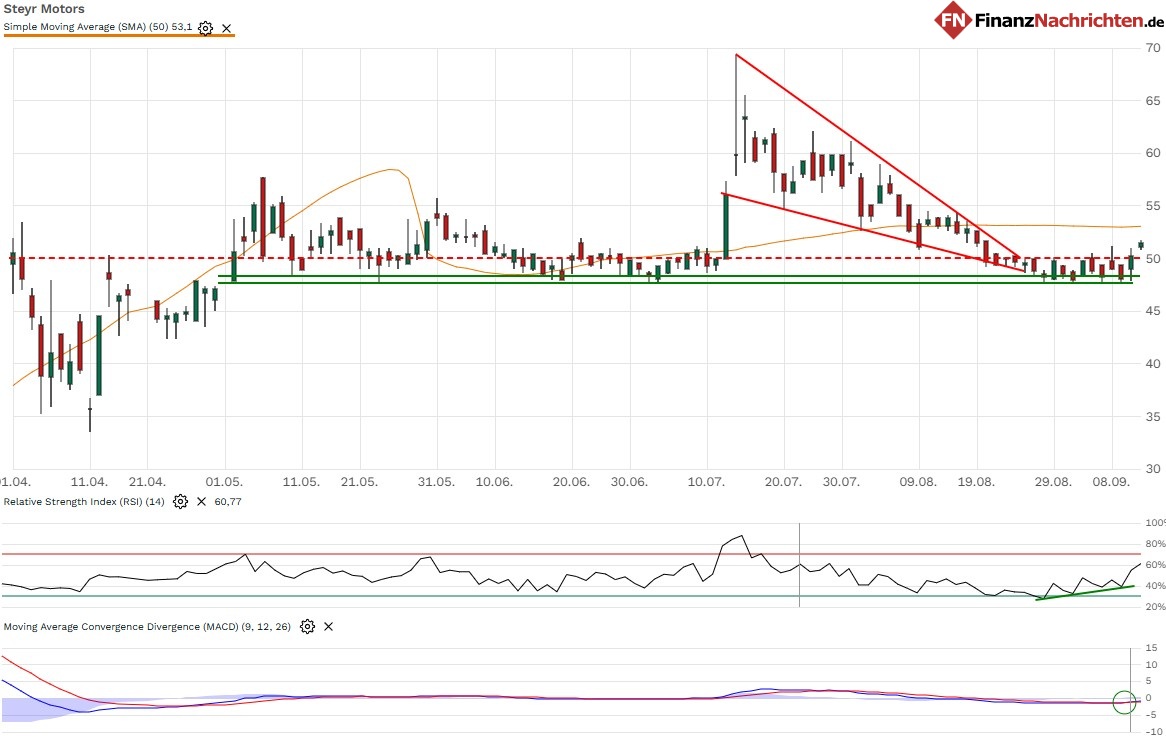Chart der Steyr-Motors-Aktie